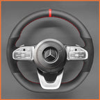 MEWANT Couvre Volant pour Mercedes-Benz AMG-Line AMG-Sport A-Class B-Class (W247) C-Class (W205) CLA-Class (C118) E-Class (W213)GLE-Class