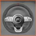 MEWANT Couvre Volant pour Mercedes-Benz AMG-Line AMG-Sport A-Class B-Class (W247) C-Class (W205) CLA-Class (C118) E-Class (W213)GLE-Class