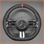 MEWANT Couvre Volant pour Mercedes-Benz AMG-Line AMG-Sport C-Class (W206) CLS-Class (C257) E-Class (W213) EQS (V297)  S-Class (W223) 2021-2022