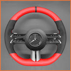 MEWANT Couvre Volant pour Mercedes-Benz AMG-Line AMG-Sport C-Class (W206) CLS-Class (C257) E-Class (W213) EQS (V297)  S-Class (W223) 2021-2022