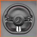 MEWANT Couvre Volant pour Mercedes-Benz AMG-Line AMG-Sport C-Class (W206) CLS-Class (C257) E-Class (W213) EQS (V297)  S-Class (W223) 2021-2022