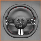 MEWANT Couvre Volant pour Mercedes-Benz AMG-Line AMG-Sport C-Class (W206) CLS-Class (C257) E-Class (W213) EQS (V297)  S-Class (W223) 2021-2022