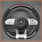 MEWANT Couvre Volant pour Mercedes-Benz AMG A35 A45 C43 C63 C43 CLA35 CLA45 CLS53 E53 E63 GLA45  GLE53