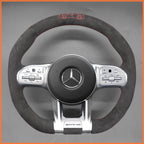 MEWANT Couvre Volant pour Mercedes-Benz AMG A35 A45 C43 C63 C43 CLA35 CLA45 CLS53 E53 E63 GLA45  GLE53