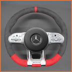 MEWANT Couvre Volant pour Mercedes-Benz AMG A35 A45 C43 C63 C43 CLA35 CLA45 CLS53 E53 E63 GLA45  GLE53