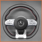 MEWANT Couvre Volant pour Mercedes-Benz AMG A35 A45 C43 C63 C43 CLA35 CLA45 CLS53 E53 E63 GLA45  GLE53