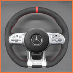 MEWANT Couvre Volant pour Mercedes-Benz AMG A35 A45 C43 C63 C43 CLA35 CLA45 CLS53 E53 E63 GLA45  GLE53