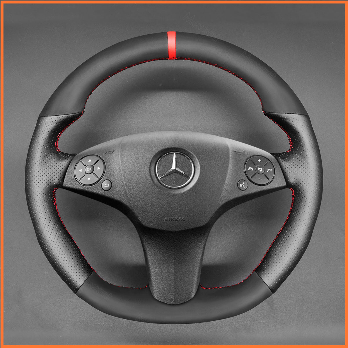 MEWANT Couvre Volant pour Mercedes-Benz AMG C63 W204 CLS-Class C219 CLS 63 E 63 AMG W212 AMG SL 63 R230SLS AMG C197 R197