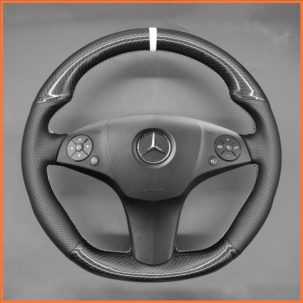 MEWANT Couvre Volant pour Mercedes-Benz AMG C63 W204 CLS-Class C219 CLS 63 E 63 AMG W212 AMG SL 63 R230SLS AMG C197 R197