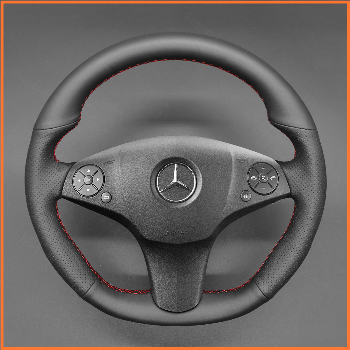 MEWANT Couvre Volant pour Mercedes-Benz AMG C63 W204 CLS-Class C219 CLS 63 E 63 AMG W212 AMG SL 63 R230SLS AMG C197 R197