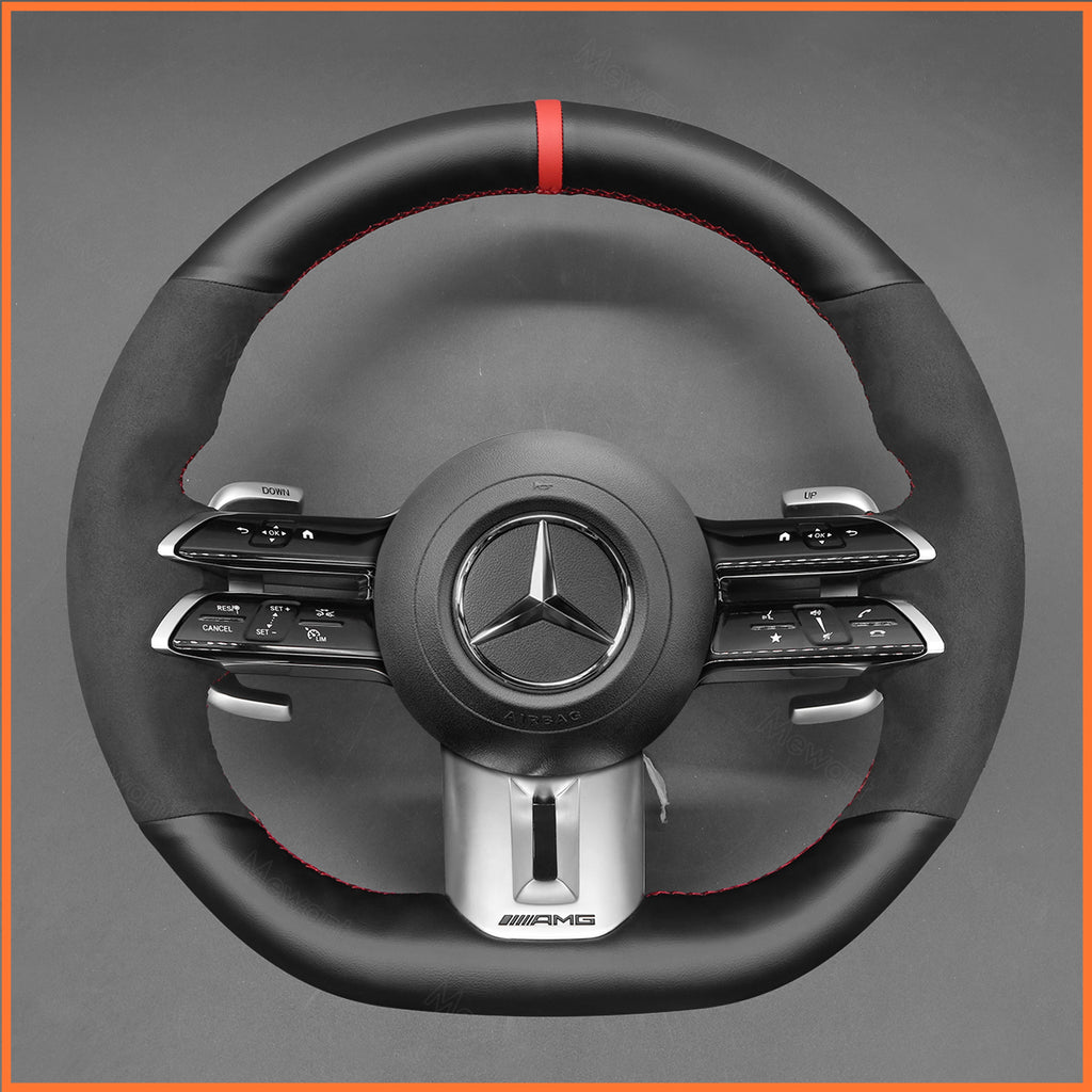 MEWANT Couvre Volant pour Mercedes-Benz AMG CLS53 (C257)  E53 (W213) E63 (W213) EQS 53 (V297)T (C190R190)