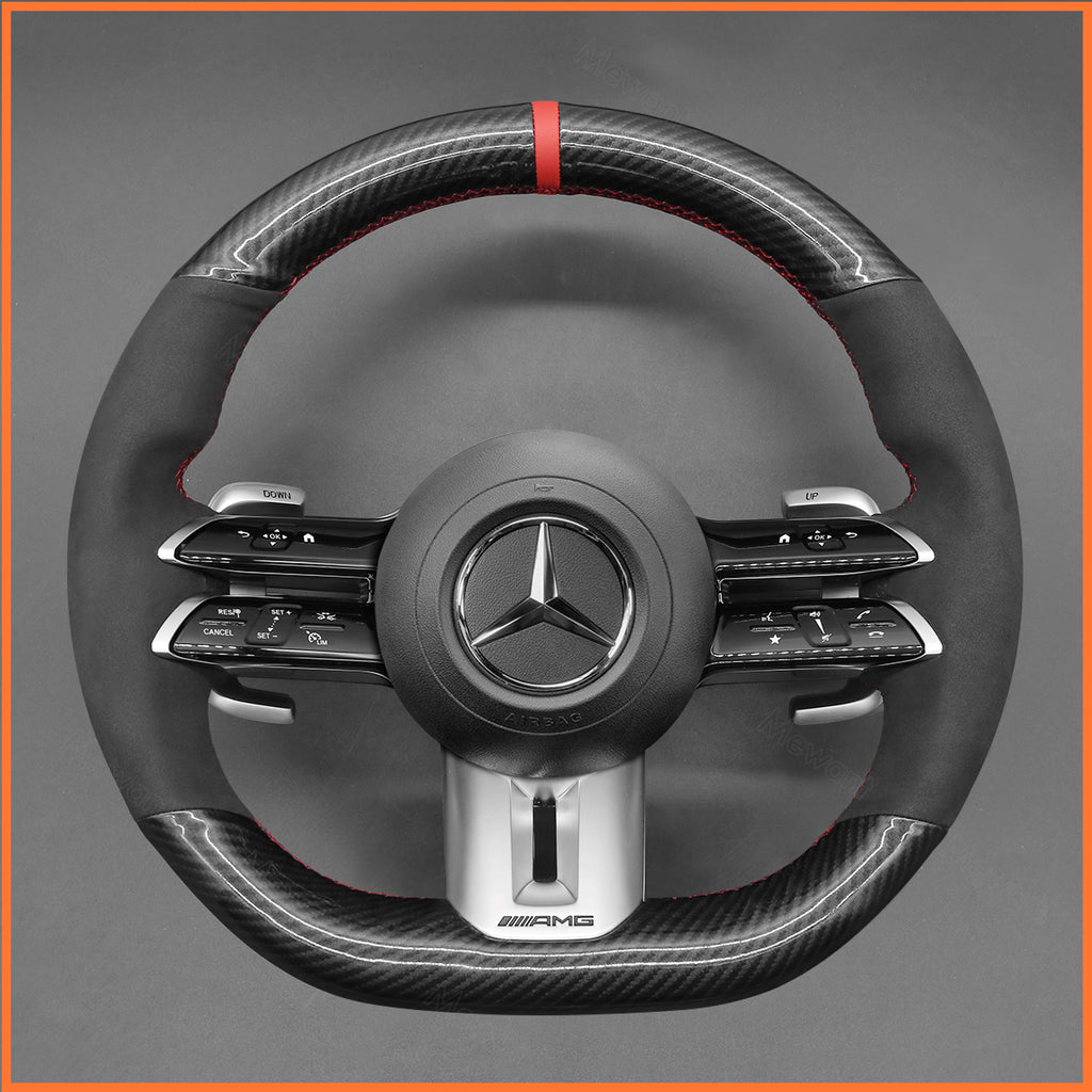 MEWANT Couvre Volant pour Mercedes-Benz AMG CLS53 (C257)  E53 (W213) E63 (W213) EQS 53 (V297)T (C190R190)