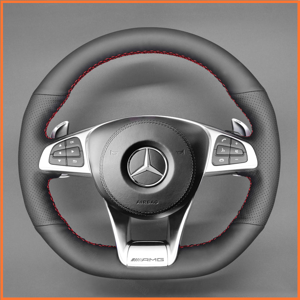 MEWANT Couvre Volant pour Mercedes-Benz AMG GT C190 R190 C 63 W205 CLA 45 C117 E 43 W213 SLC 43 SL 63