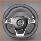 MEWANT Couvre Volant pour Mercedes-Benz AMG GT C190 R190 C 63 W205 CLA 45 C117 E 43 W213 SLC 43 SL 63