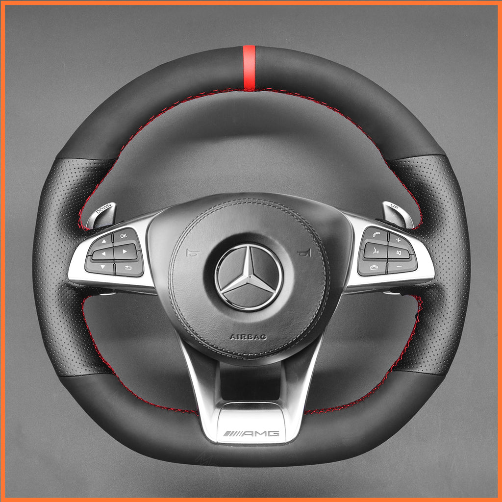 MEWANT Couvre Volant pour Mercedes-Benz AMG GT C190 R190 C 63 W205 CLA 45 C117 E 43 W213 SLC 43 SL 63