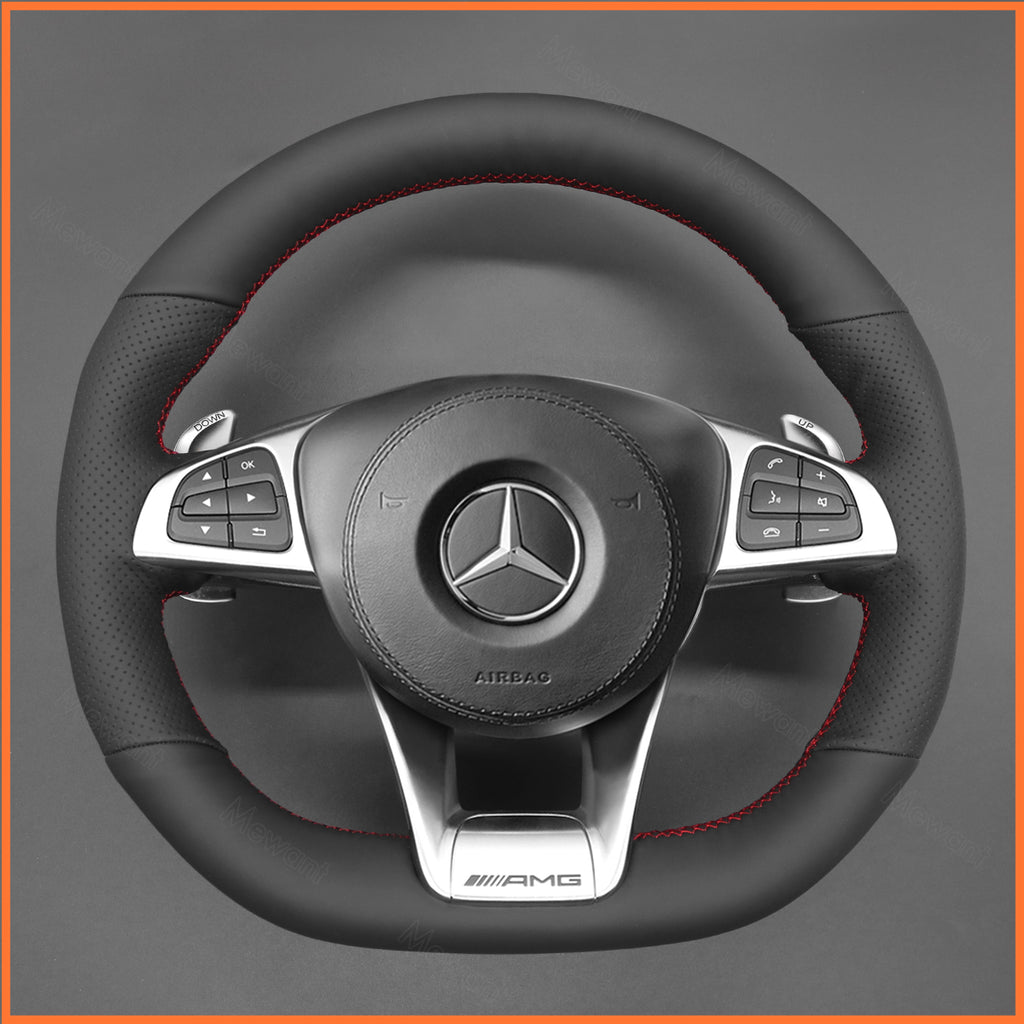 MEWANT Couvre Volant pour Mercedes-Benz AMG GT C190 R190 C 63 W205 CLA 45 C117 E 43 W213 SLC 43 SL 63