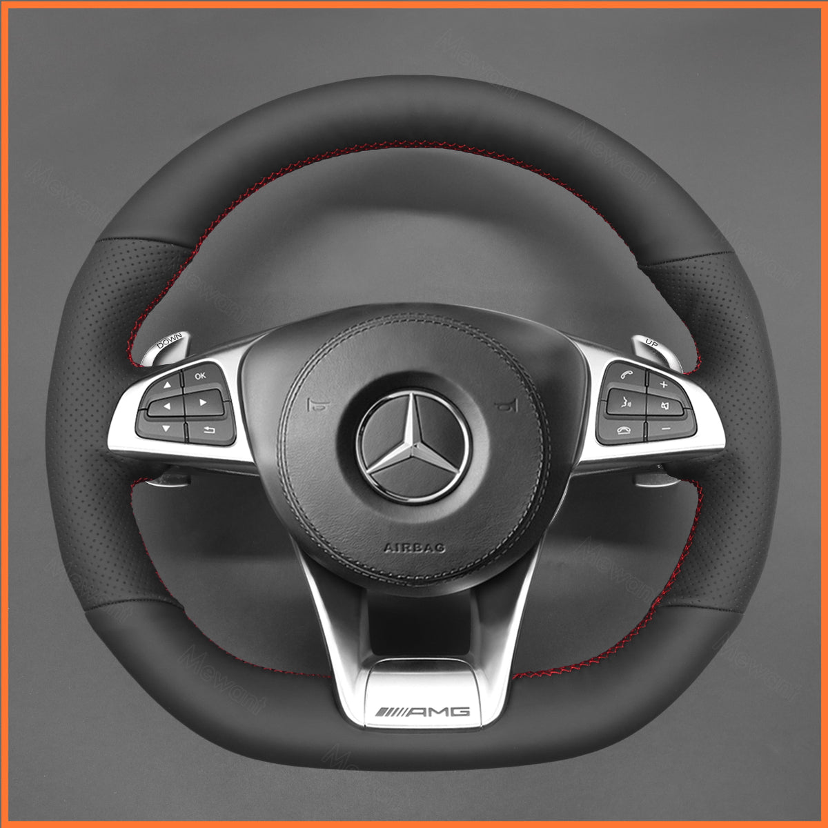 MEWANT Couvre Volant pour Mercedes-Benz AMG GT C190 R190 C 63 W205 CLA 45 C117 E 43 W213 SLC 43 SL 63
