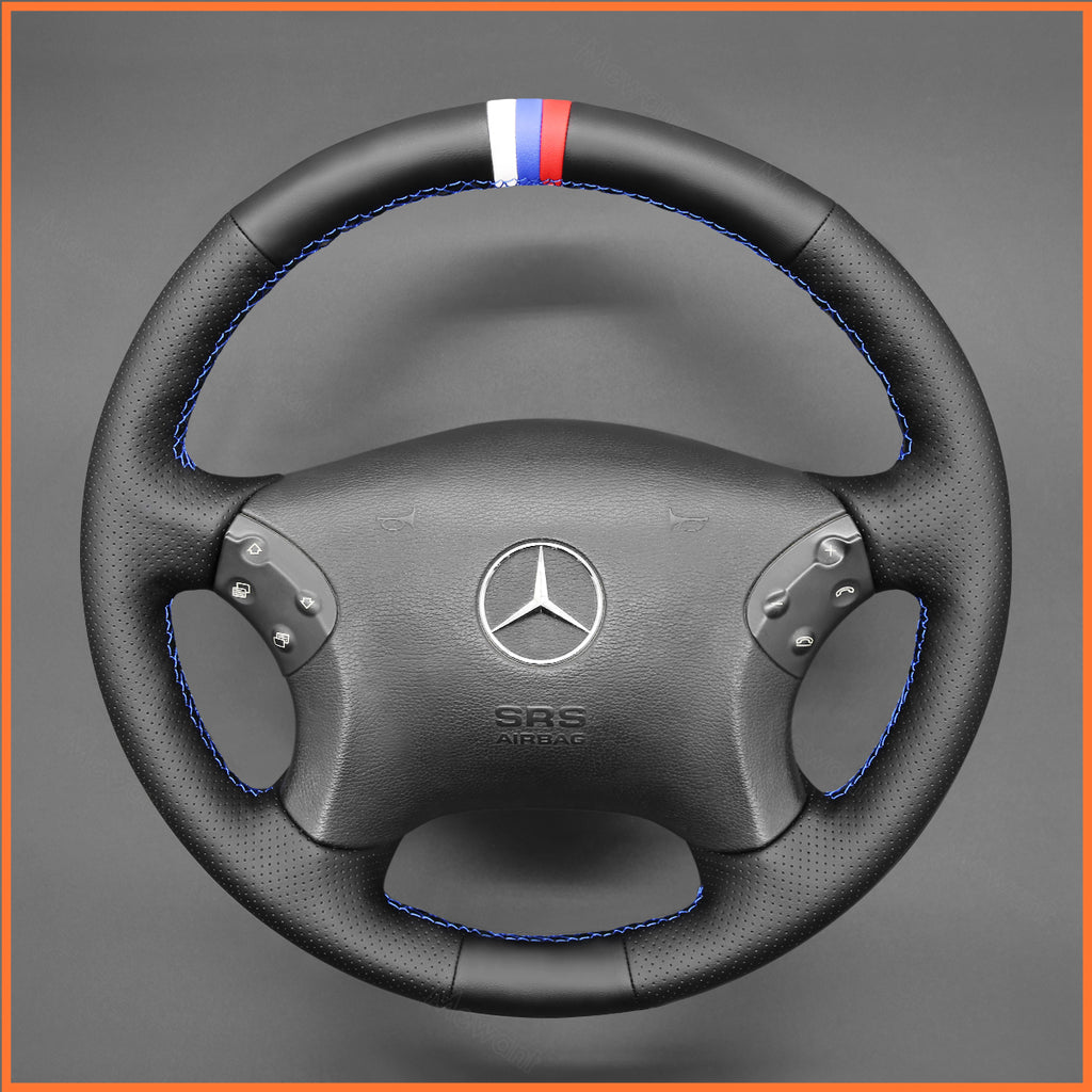 MEWANT Couvre Volant pour Mercedes-Benz C-Class W203 2001-2007 C32 AMG 2002-2003