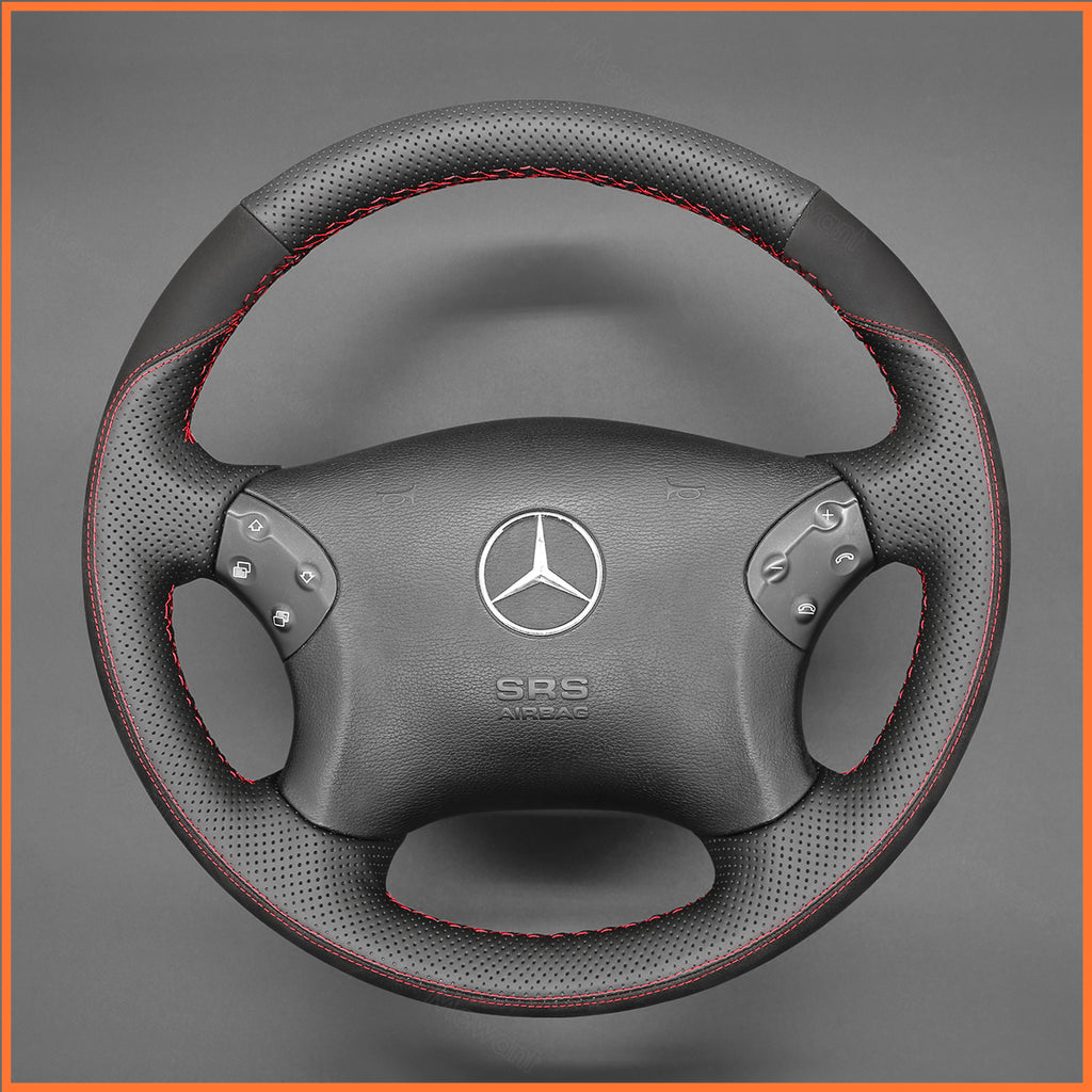 MEWANT Couvre Volant pour Mercedes-Benz C-Class W203 2001-2007 C32 AMG 2002-2003