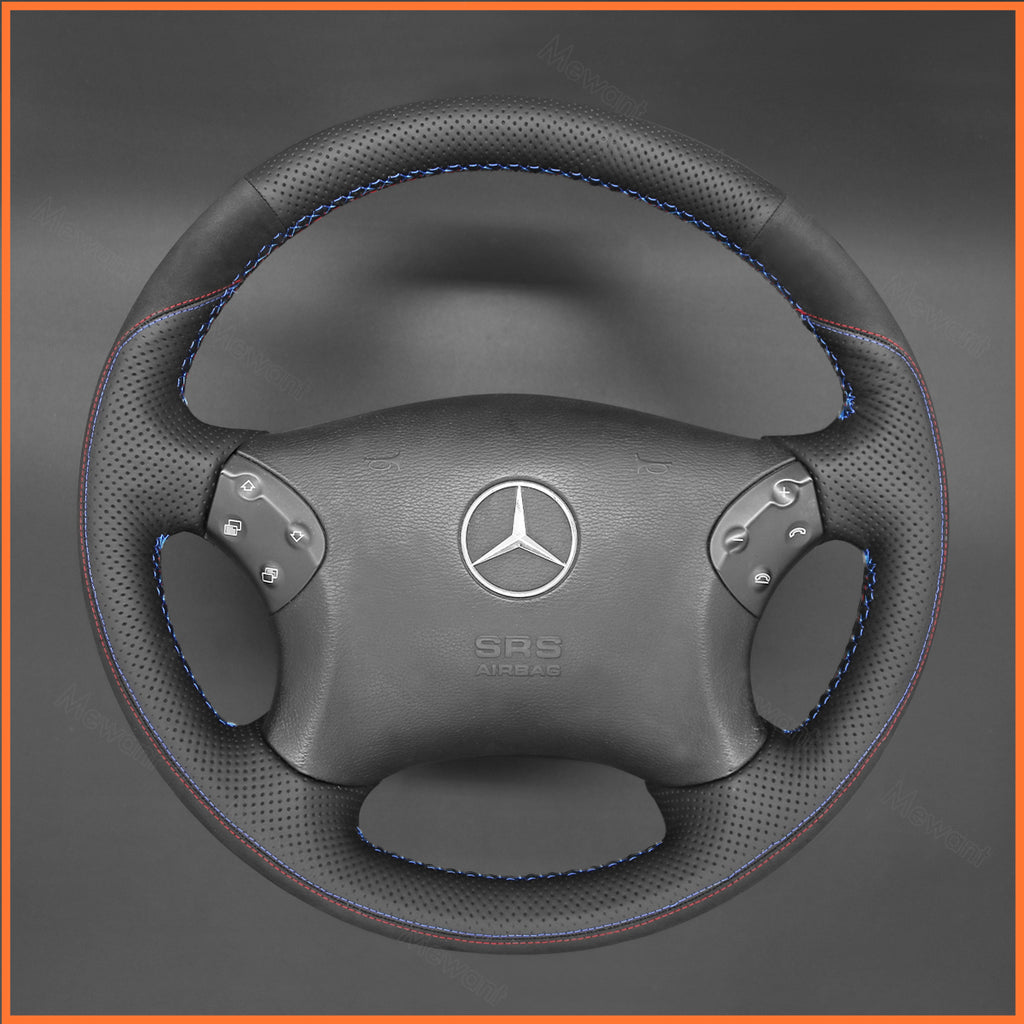 MEWANT Couvre Volant pour Mercedes-Benz C-Class W203 2001-2007 C32 AMG 2002-2003
