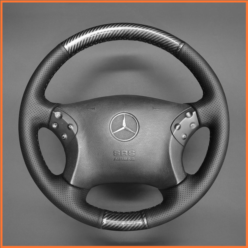 MEWANT Couvre Volant pour Mercedes-Benz C-Class W203 2001-2007 C32 AMG 2002-2003