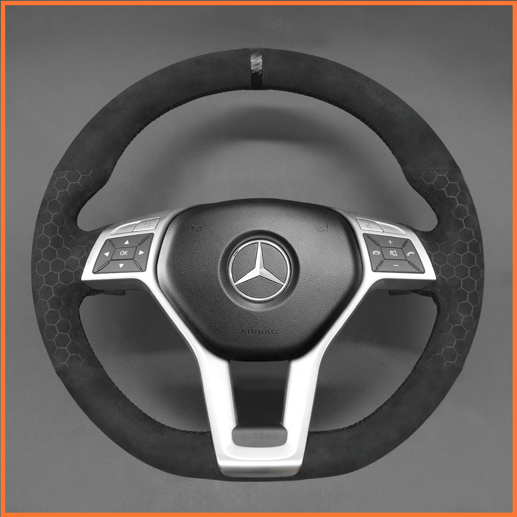 MEWANT Couvre Volant pour Mercedes-Benz C-Class W204 E-Class W212 CLS-Class C218 GLA 45 AMG X156 SL-Class R231 SLK-Class R172