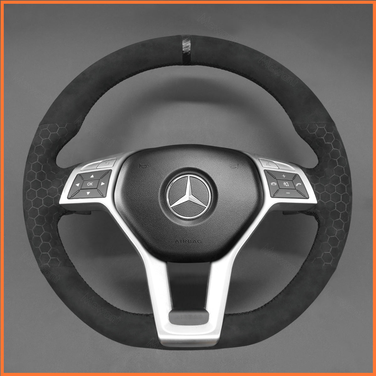 MEWANT Couvre Volant pour Mercedes-Benz C-Class W204 E-Class W212 CLS-Class C218 GLA 45 AMG X156 SL-Class R231 SLK-Class R172