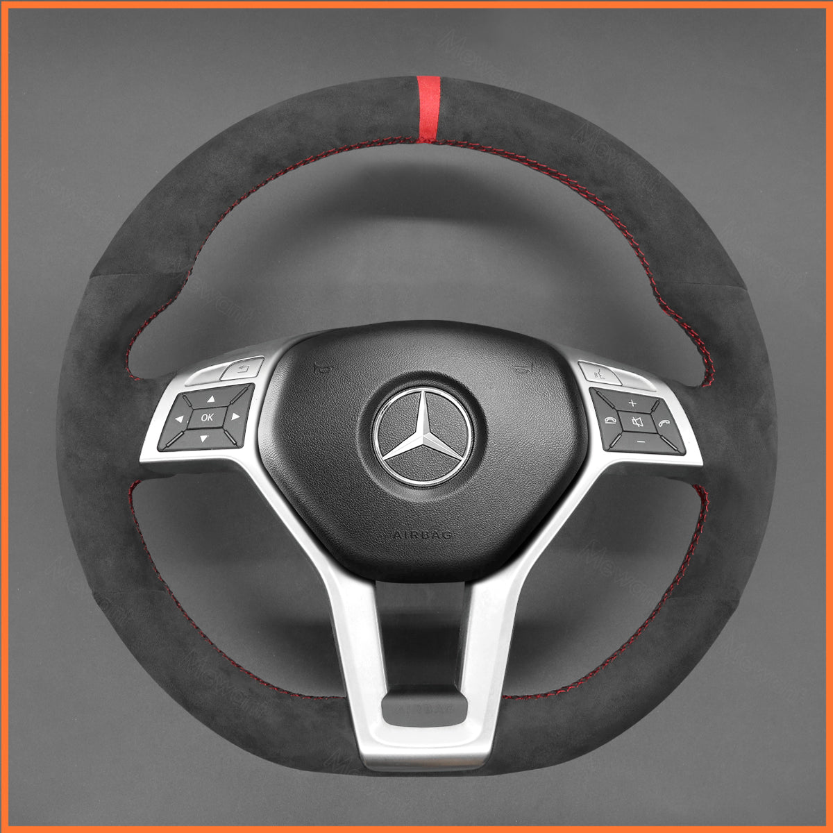 MEWANT Couvre Volant pour Mercedes-Benz C-Class W204 E-Class W212 CLS-Class C218 GLA 45 AMG X156 SL-Class R231 SLK-Class R172