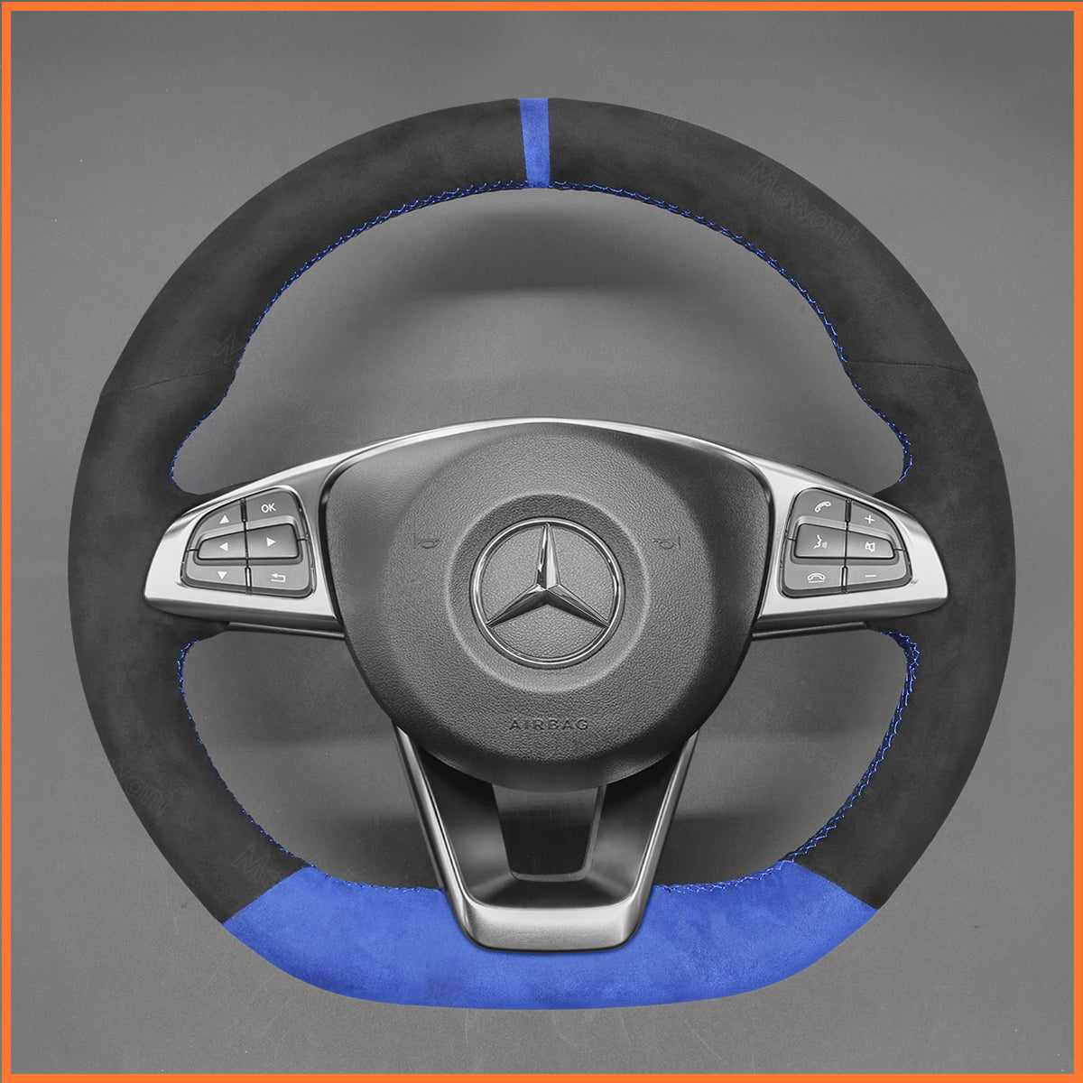 MEWANT Couvre Volant pour Mercedes-Benz C-Class W205 AMG C43 CLA-Class C117 CLS-Class C218 SL-Class R231 GLC-Class X253 C253