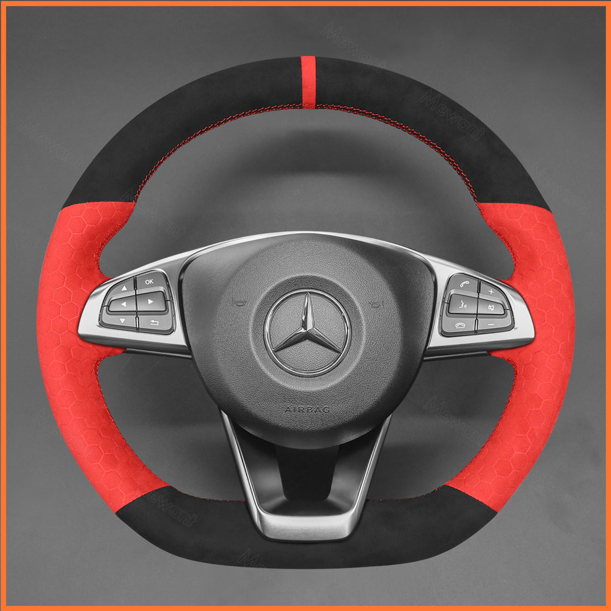 MEWANT Couvre Volant pour Mercedes-Benz C-Class W205 AMG C43 CLA-Class C117 CLS-Class C218 SL-Class R231 GLC-Class X253 C253