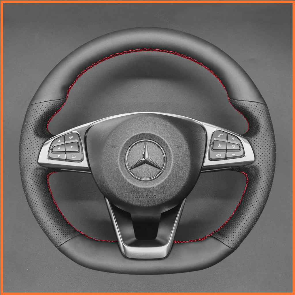 MEWANT Couvre Volant pour Mercedes-Benz C-Class W205 AMG C43 CLA-Class C117 CLS-Class C218 SL-Class R231 GLC-Class X253 C253