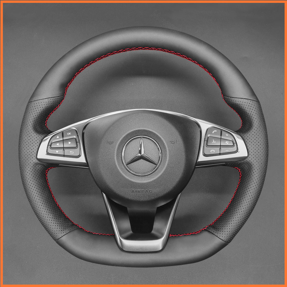 MEWANT Couvre Volant pour Mercedes-Benz C-Class W205 AMG C43 CLA-Class C117 CLS-Class C218 SL-Class R231 GLC-Class X253 C253