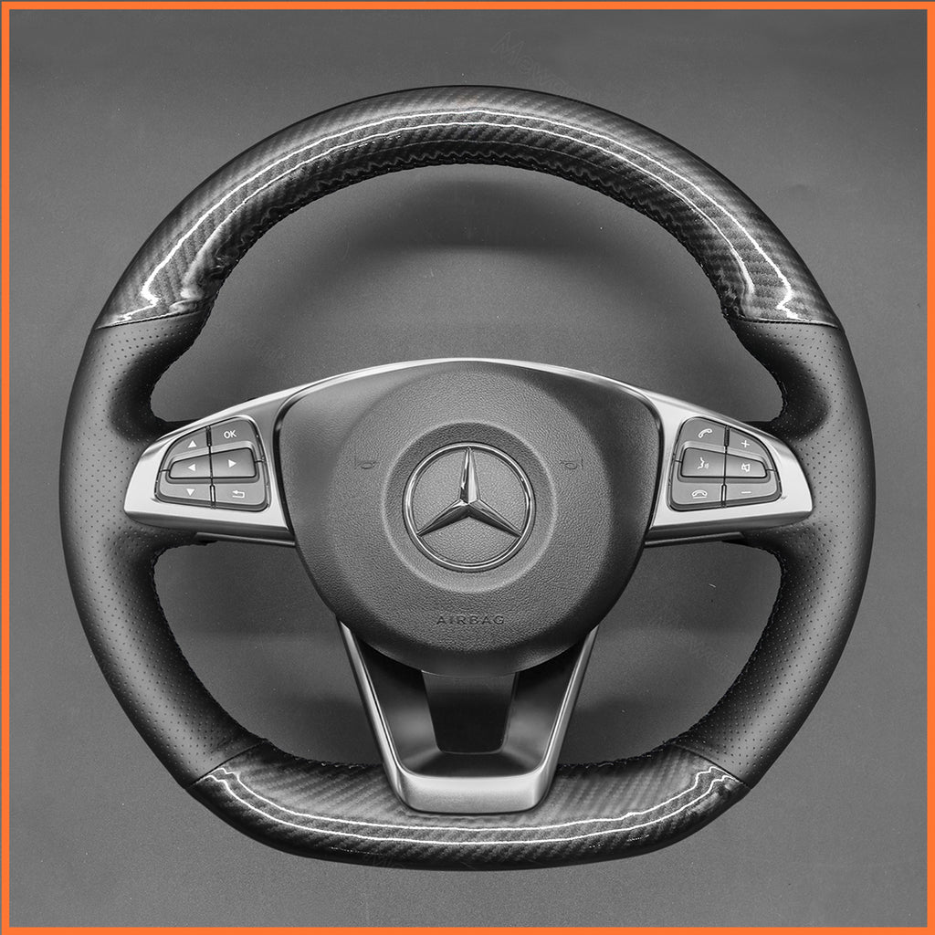 MEWANT Couvre Volant pour Mercedes-Benz C-Class W205 AMG C43 CLA-Class C117 CLS-Class C218 SL-Class R231 GLC-Class X253 C253