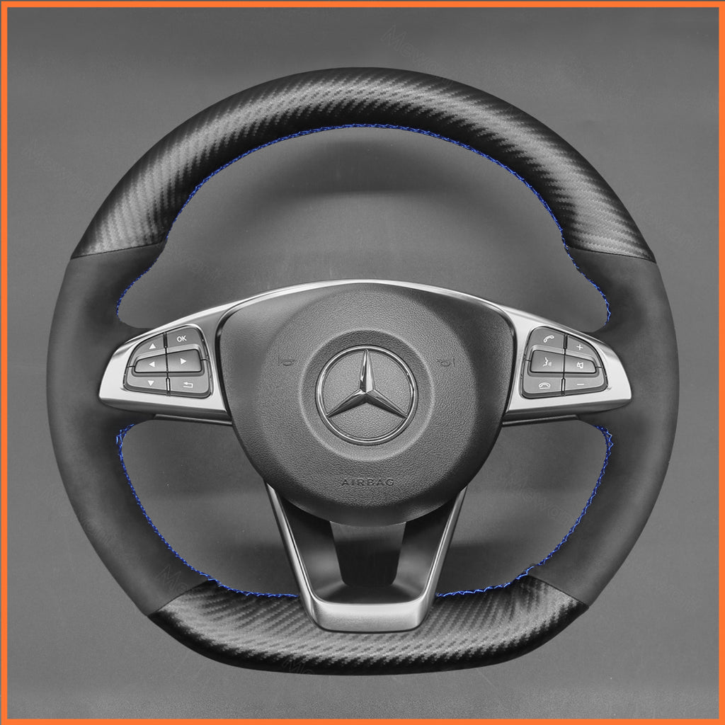 MEWANT Couvre Volant pour Mercedes-Benz C-Class W205 AMG C43 CLA-Class C117 CLS-Class C218 SL-Class R231 GLC-Class X253 C253