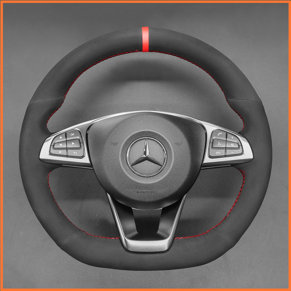 MEWANT Couvre Volant pour Mercedes-Benz C-Class W205 AMG C43 CLA-Class C117 CLS-Class C218 SL-Class R231 GLC-Class X253 C253