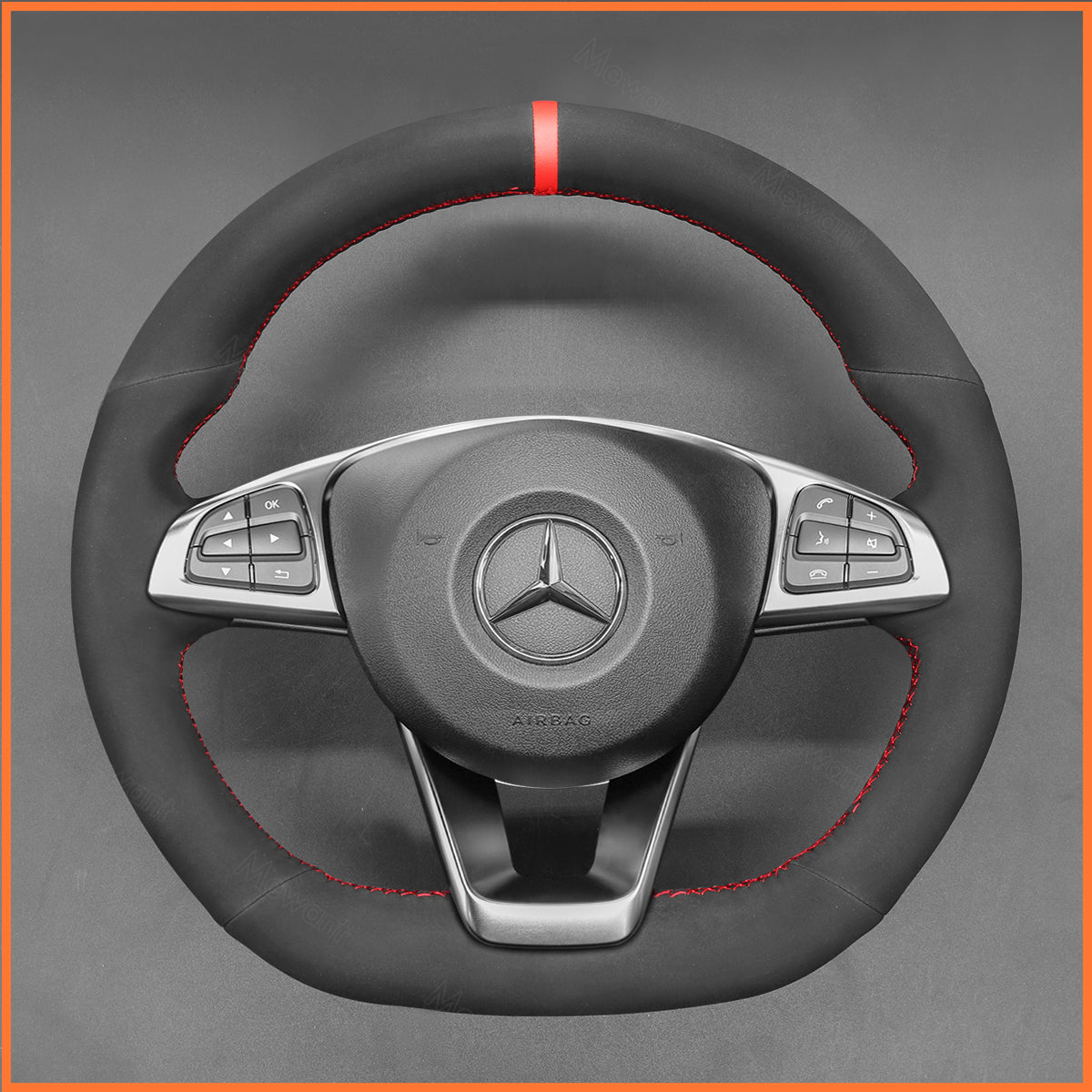 MEWANT Couvre Volant pour Mercedes-Benz C-Class W205 AMG C43 CLA-Class C117 CLS-Class C218 SL-Class R231 GLC-Class X253 C253