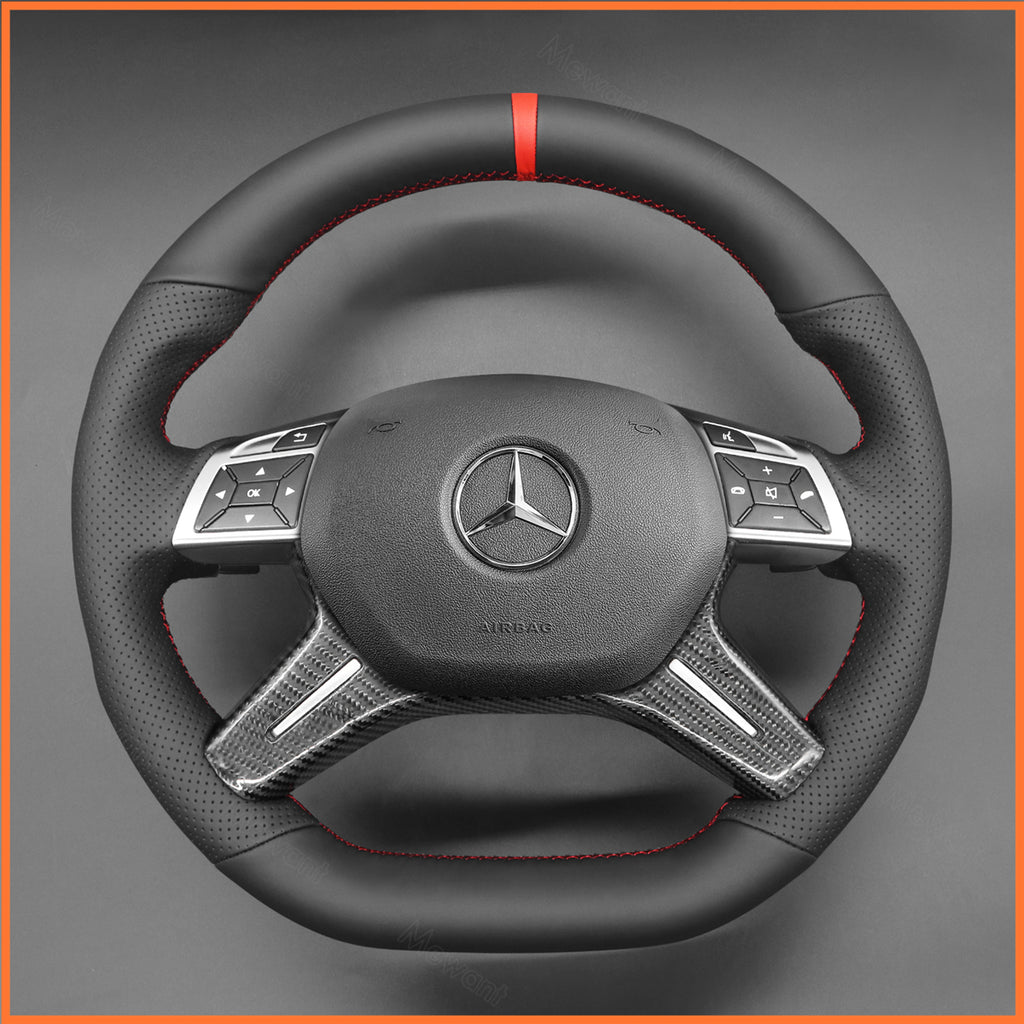 MEWANT Couvre Volant pour Mercedes-Benz GL 63 AMG (X166)  ML 63 AMG (W166) G 63 AMG (W463 G 65 AMG (W463) G-Class