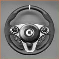 MEWANT Couvre Volant pour Mercedes-Benz Smart New Fortwo Forfour 2015-2017
