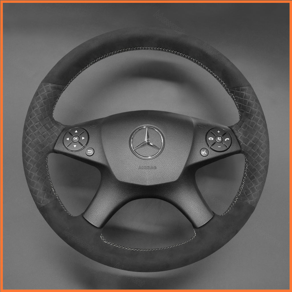 MEWANT Couvre Volant pour Mercedes-Benz W204 C-Class 2007-2010 Mercedes-Benz C280 C230 C180 C260 C200 C300