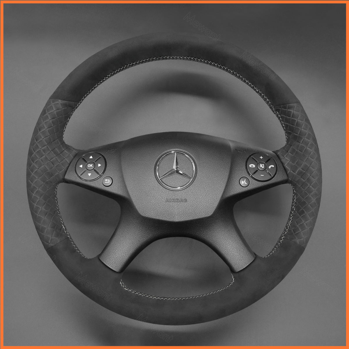 MEWANT Couvre Volant pour Mercedes-Benz W204 C-Class 2007-2010 Mercedes-Benz C280 C230 C180 C260 C200 C300