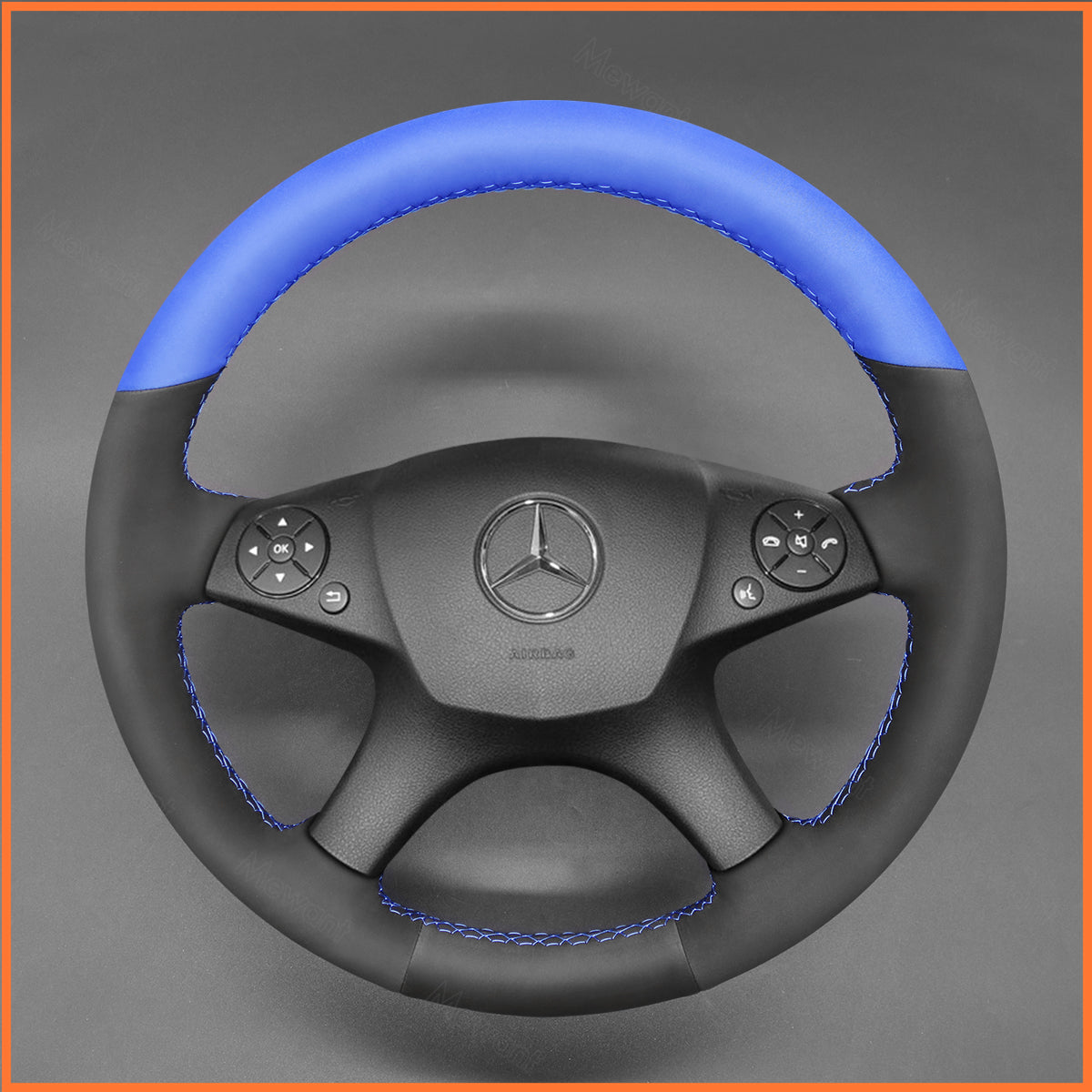 MEWANT Couvre Volant pour Mercedes-Benz W204 C-Class 2007-2010 Mercedes-Benz C280 C230 C180 C260 C200 C300