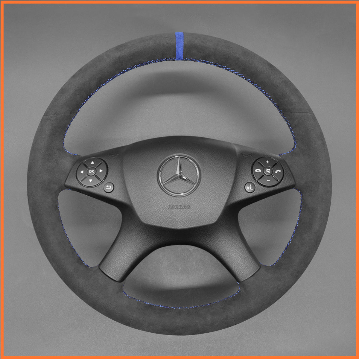 MEWANT Couvre Volant pour Mercedes-Benz W204 C-Class 2007-2010 Mercedes-Benz C280 C230 C180 C260 C200 C300