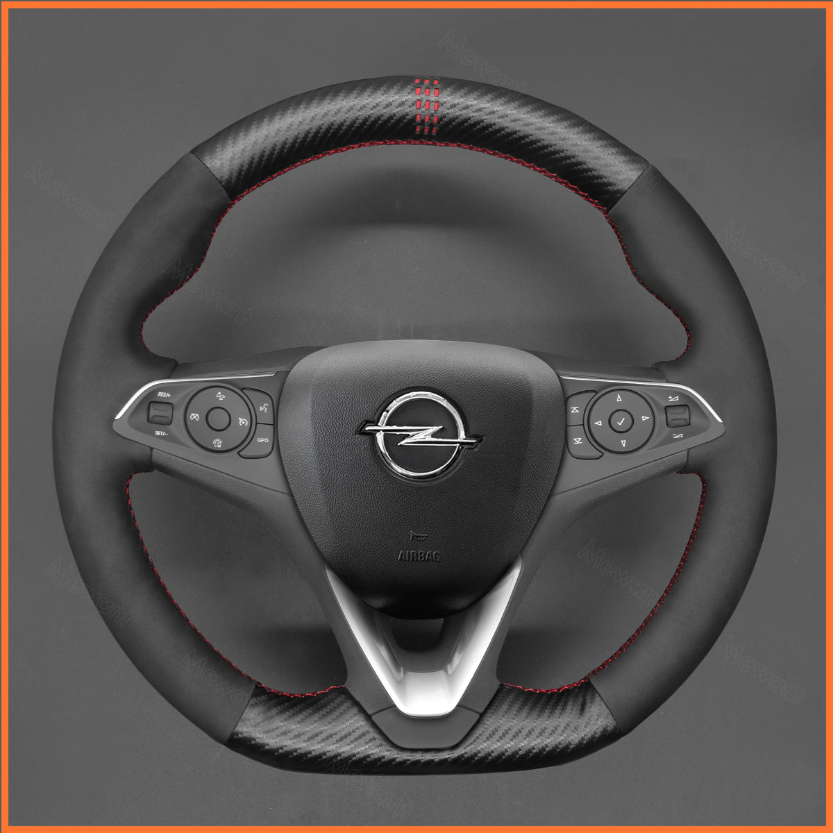 MEWANT Couvre Volant pour Opel Astra (K) Combo Corsa(E|F) Grandland X Insignia (CT) B