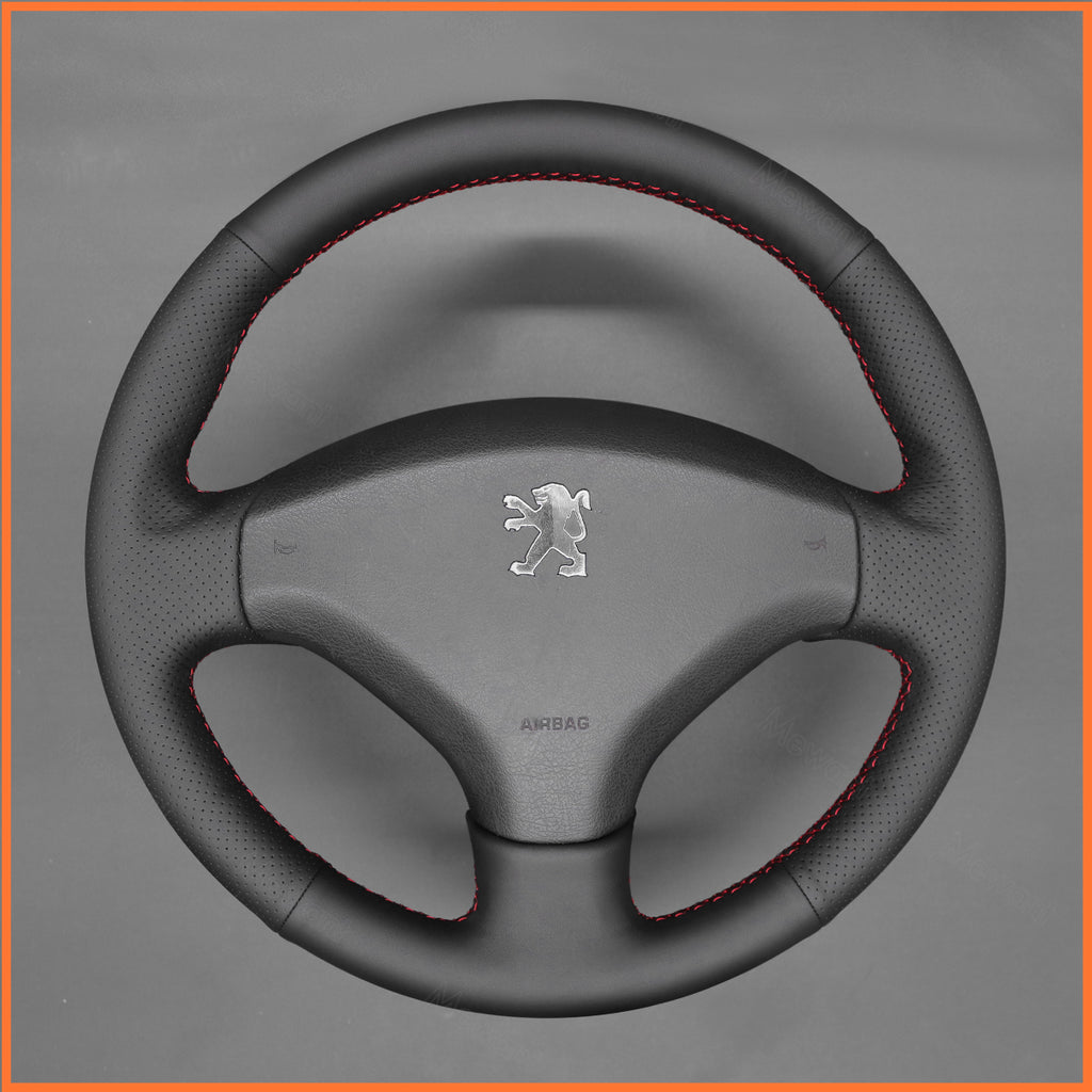 MEWANT Steering Wheel Cover for Peugeot 308 2007-2013 / 308 SW 2008-2014 / 3008 2009-2016 / 5008 2009-2017