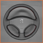 MEWANT Steering Wheel Cover for Peugeot 308 2007-2013 / 308 SW 2008-2014 / 3008 2009-2016 / 5008 2009-2017