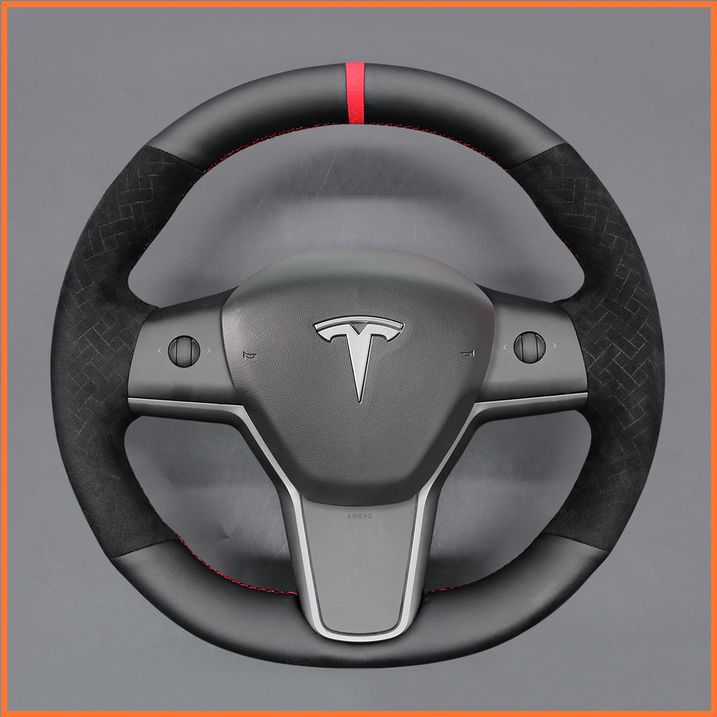 MEWANT Couvre Volant pour Tesla Model 3 2019-2023 / Model Y 2021-2023