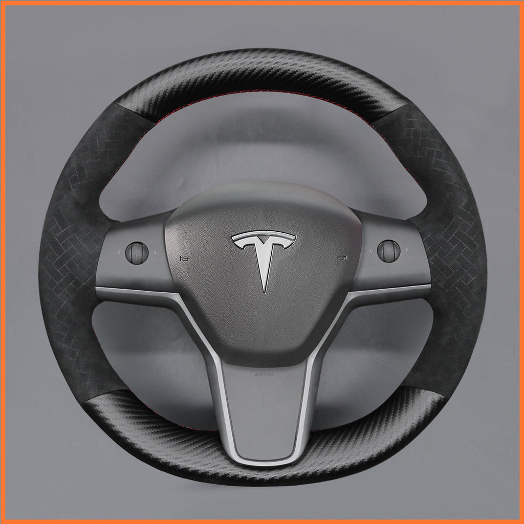 MEWANT Couvre Volant pour Tesla Model 3 2019-2023 / Model Y 2021-2023