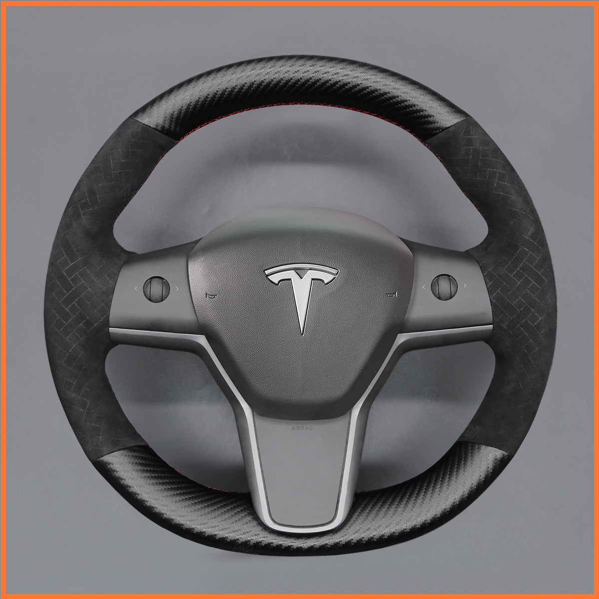 MEWANT Couvre Volant pour Tesla Model 3 2019-2023 / Model Y 2021-2023