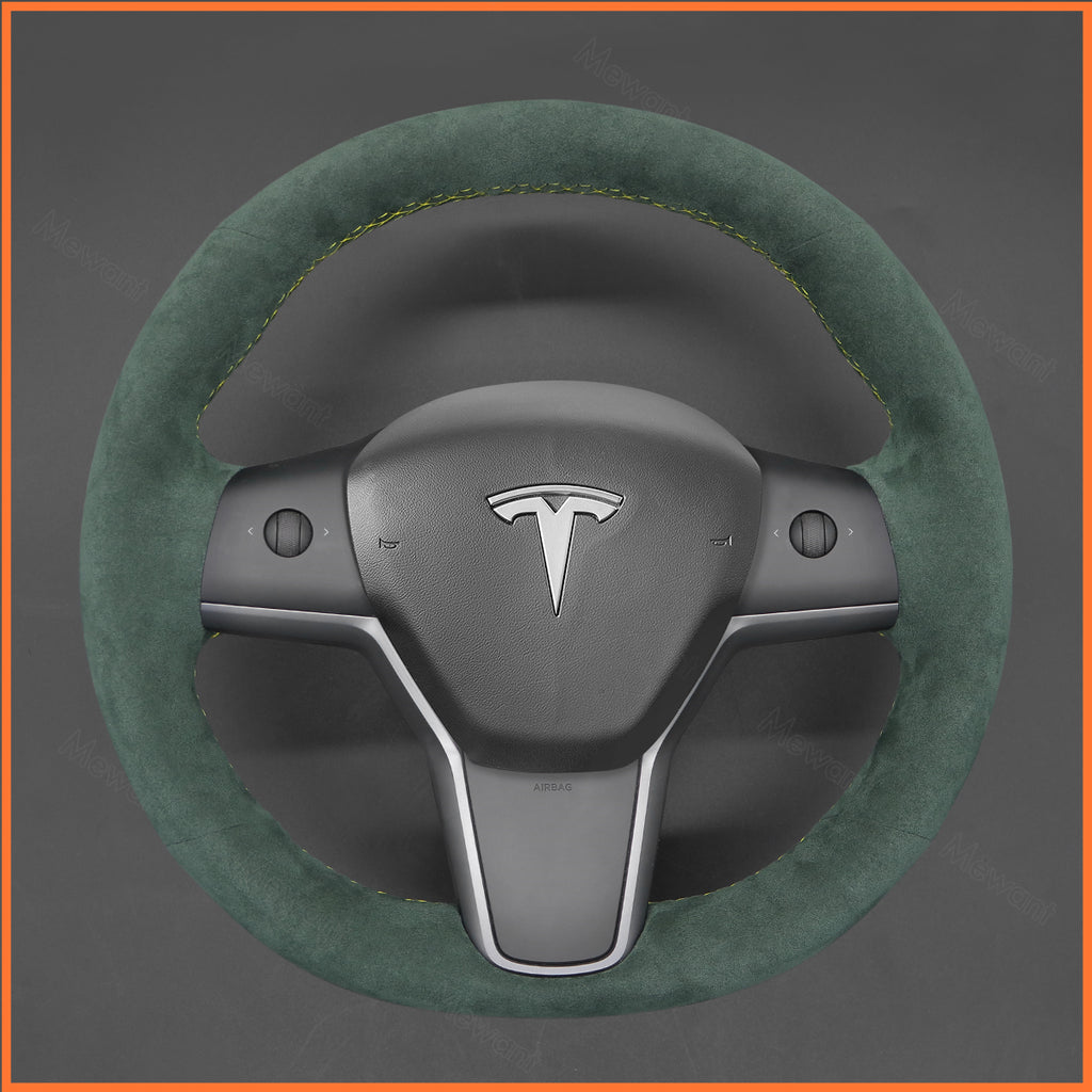 MEWANT Couvre Volant pour Tesla Model 3 2019-2023 / Model Y 2021-2023