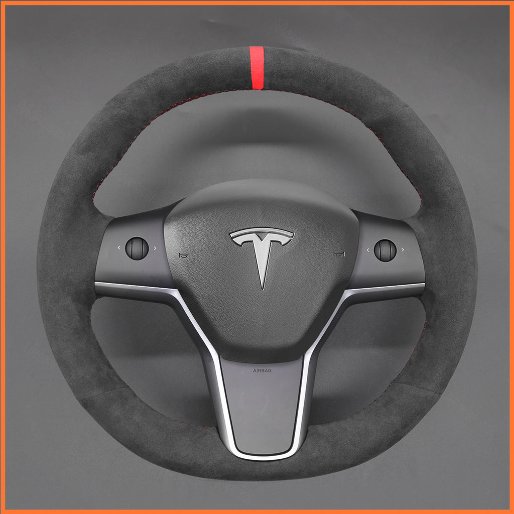 MEWANT Couvre Volant pour Tesla Model 3 2019-2023 / Model Y 2021-2023